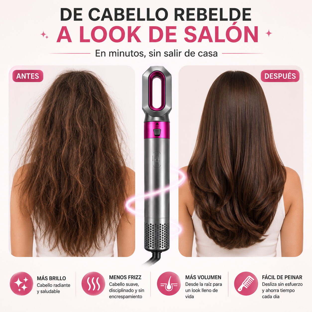 Cepillo Secador 5 En 1