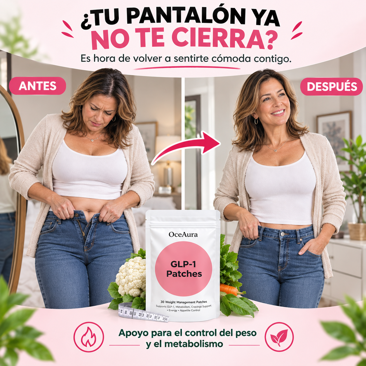 Parches GLP-1 OceAura – Control de Peso y Metabolismo
